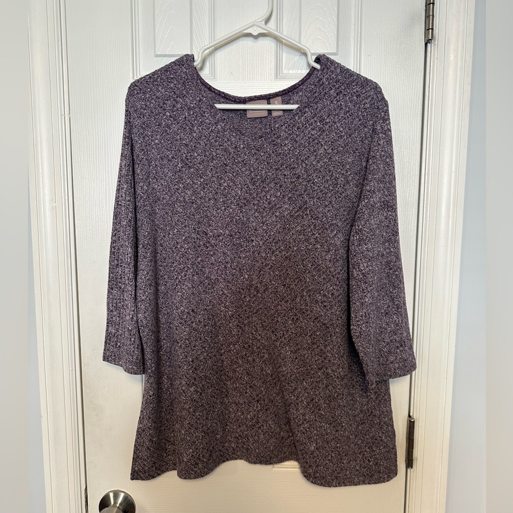 Chico’s 3/4 sleeve Purple Shirt 3X